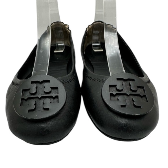 Tory Burch Women Shoes Mini Travel Ballet Flats 6.5 Blk 511558251 Preppy resort - Picture 3 of 14